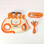 Kivora Pets orange large pet carrier on white background