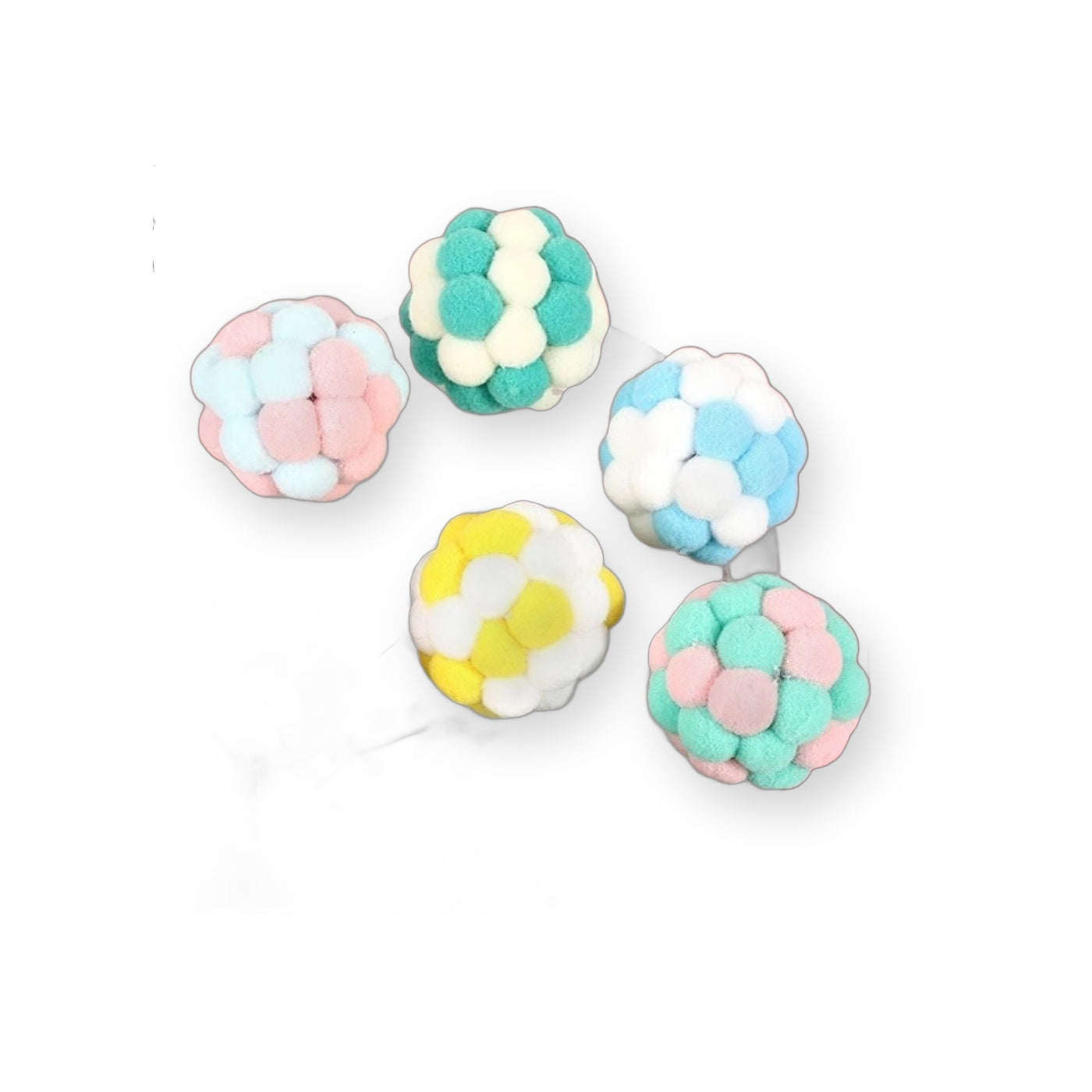 Colorful Bell Ball Cat Toys for Kittens product on pure white background by Kivora Pets