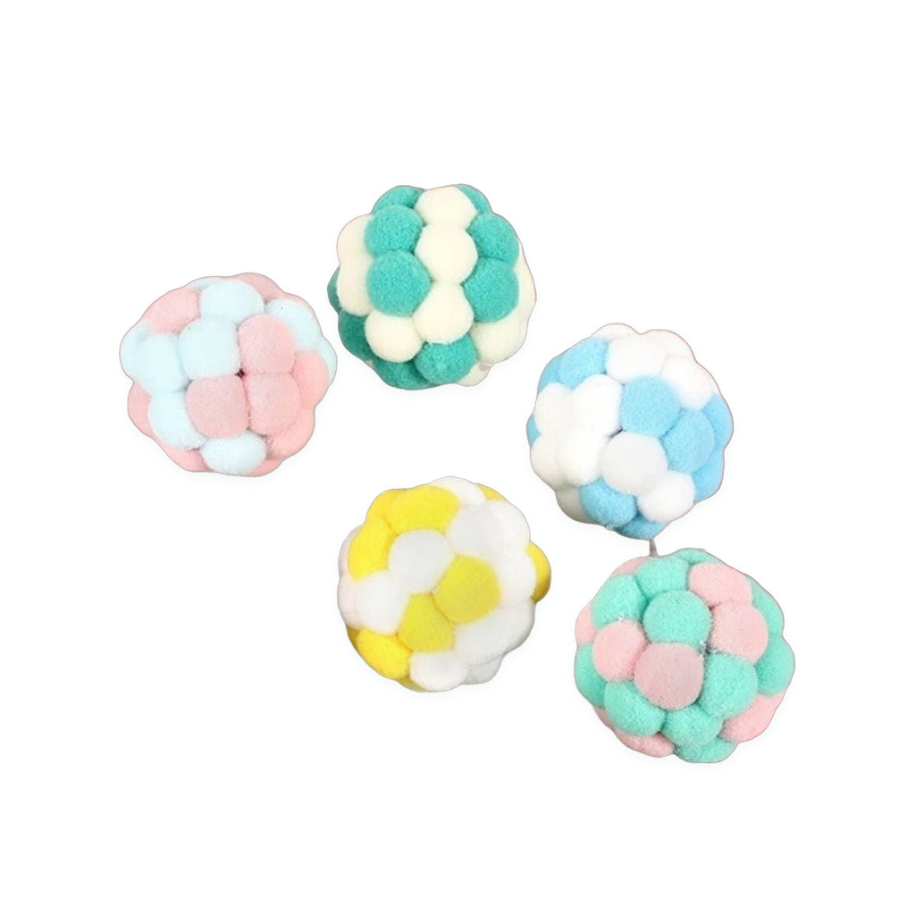 Colorful Bell Ball Cat Toys for Kittens clean white-background product image by Kivora Pets